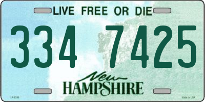 NH license plate 3347425