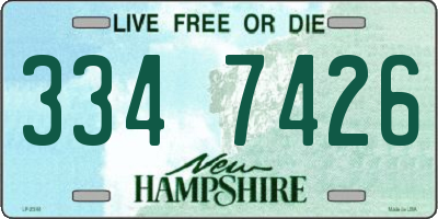 NH license plate 3347426