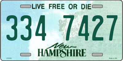 NH license plate 3347427
