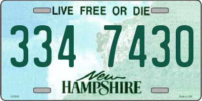 NH license plate 3347430