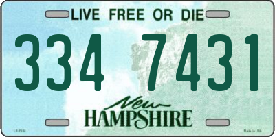 NH license plate 3347431