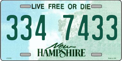 NH license plate 3347433