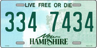 NH license plate 3347434