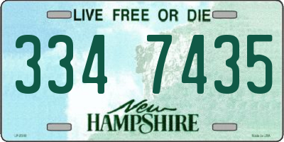 NH license plate 3347435