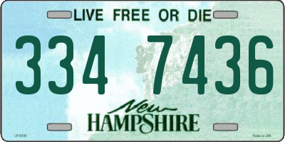 NH license plate 3347436