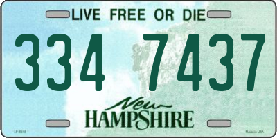 NH license plate 3347437