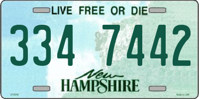 NH license plate 3347442