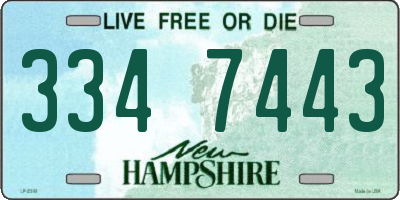 NH license plate 3347443
