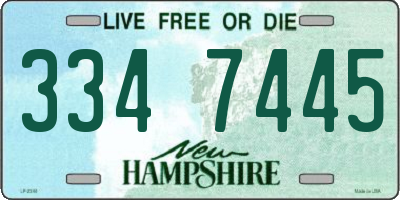 NH license plate 3347445