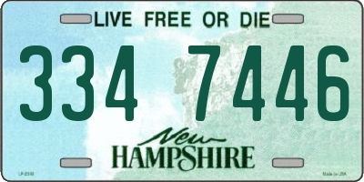 NH license plate 3347446
