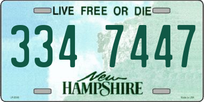 NH license plate 3347447