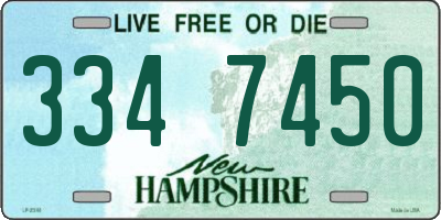 NH license plate 3347450