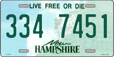 NH license plate 3347451