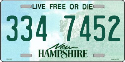 NH license plate 3347452