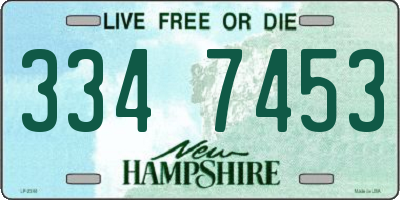 NH license plate 3347453