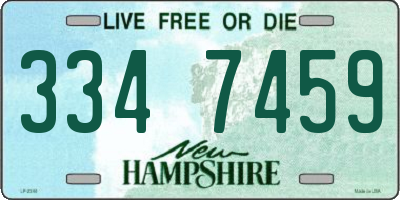 NH license plate 3347459