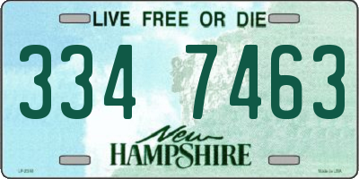 NH license plate 3347463