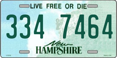 NH license plate 3347464