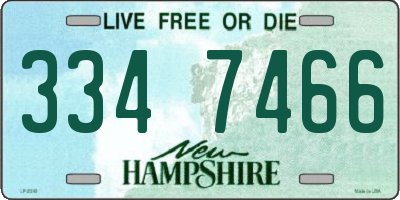 NH license plate 3347466