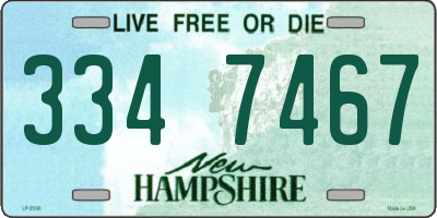 NH license plate 3347467
