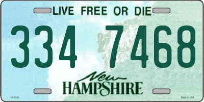 NH license plate 3347468