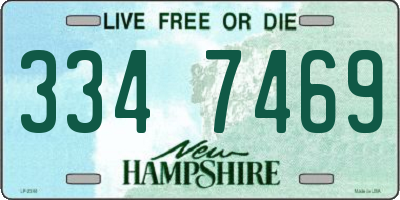 NH license plate 3347469