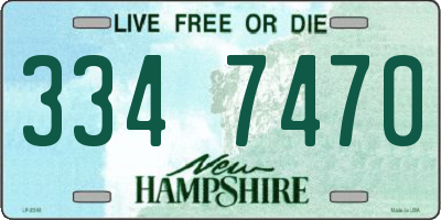 NH license plate 3347470