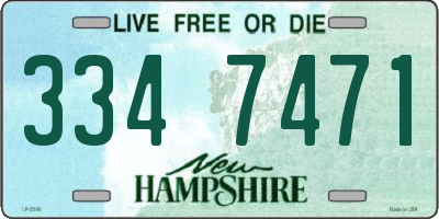 NH license plate 3347471