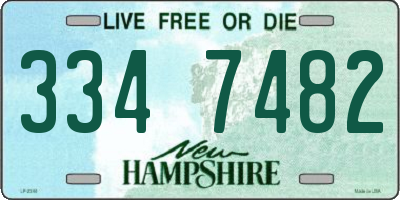 NH license plate 3347482