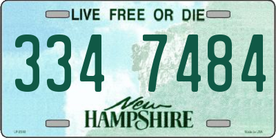 NH license plate 3347484