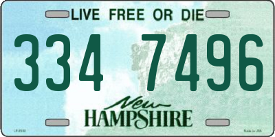 NH license plate 3347496