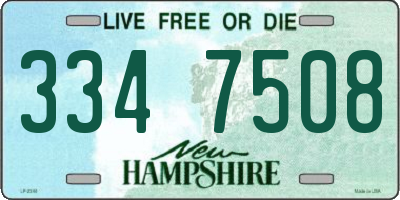 NH license plate 3347508