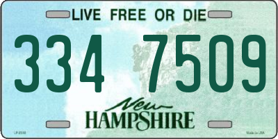NH license plate 3347509