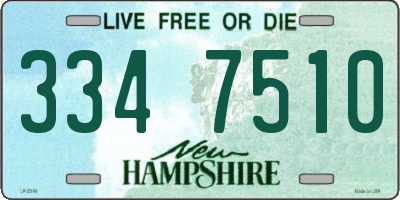 NH license plate 3347510