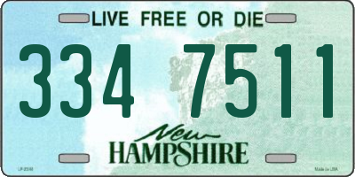 NH license plate 3347511