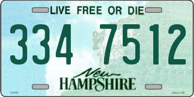 NH license plate 3347512