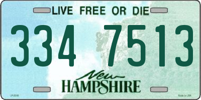 NH license plate 3347513