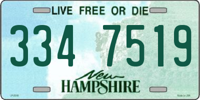 NH license plate 3347519