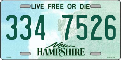 NH license plate 3347526