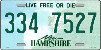 NH license plate 3347527