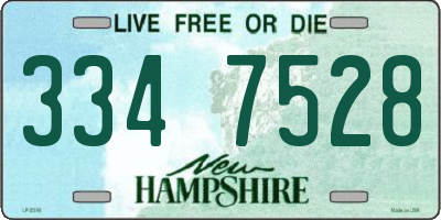 NH license plate 3347528