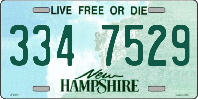 NH license plate 3347529