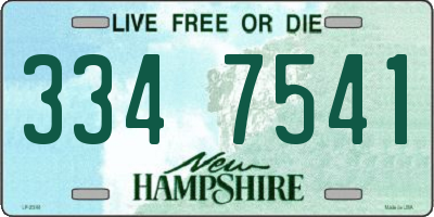 NH license plate 3347541