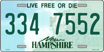 NH license plate 3347552