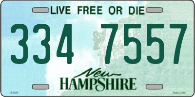 NH license plate 3347557