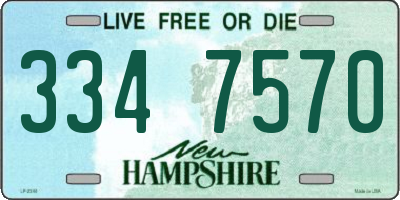 NH license plate 3347570
