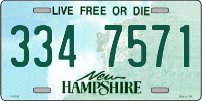 NH license plate 3347571