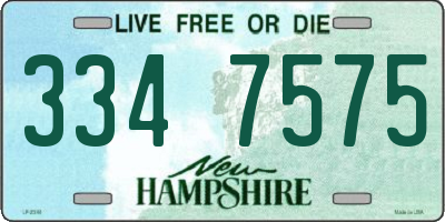 NH license plate 3347575
