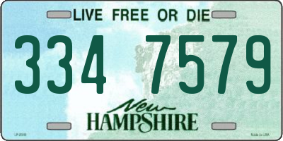 NH license plate 3347579
