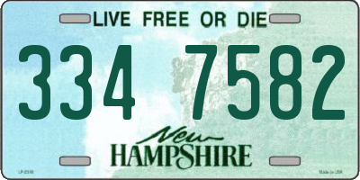 NH license plate 3347582